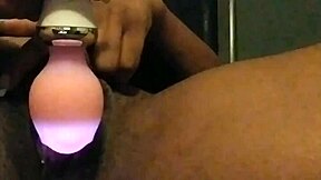 ebony babe fingers wet pussy till creamy squirt