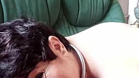 french chienne marie bound for fellation uro with two guys