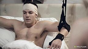 hey stepson, let mommy kit mercer stroke your cock with her hand