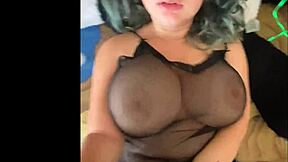 Morning wood bounces big natural tits on sheer morrita tetona full fuck
