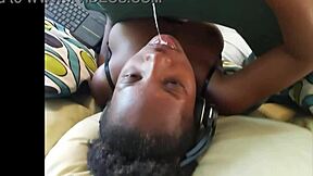 Bubble Butt Cute Ebony Slut Sucks Dick Then Takes Backshots with Cumshot