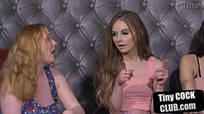 cfnm babes humiliate fat guy jerking his small cock dirty