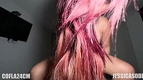 jessica sodi rides my giant cock to double cum