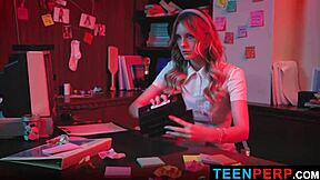 Egyptian Teen Willow Ryder Bent Over Blackmailed by Big Cock Burglar in Garage