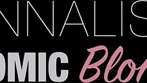 annalisa atomic blonde teaches ass training with big black dildo dirty talk