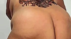 cellulite fat ass jiggles wildly in slow motion bounce