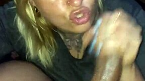 Rainy day deepthroat goddess slurps and spits on cock