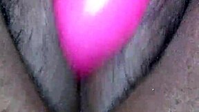 Miss Chocolate Fattens Ass with Dildo Squirt Explosion