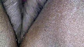 Miss Chocolate Fattens Ass with Dildo Squirt Explosion