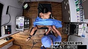 Aria Nicole sucks doctors dick then takes pussy blast in POV