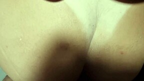 Husband films stocked housewife Karina's massive cumshot load!