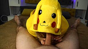 wanna see pikachu swallow every drop of that deepthroat cum pov?