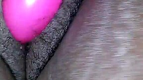 Miss Chocolate Fattens Ass with Dildo Squirt Explosion