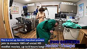 Dr Tampa facefucks petite Brookly Rossi deepthroat with handcuffs!