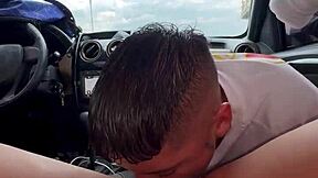 hey dude this stranger crashed my workout and talked me into public car pussy pounding!