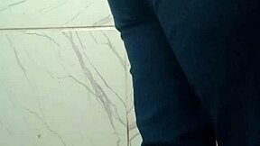 Bar bathroom cam catches my secret pee stream hidden