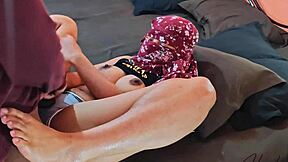 hot girlfriend sneaks off bed cheats slutty fuck roommate