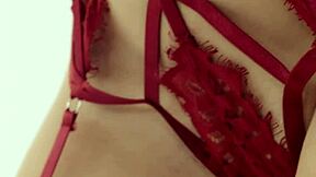 lisa gali in red lingerie teases boyfriend then rides his cock deep in erotic bang whiteboxxx