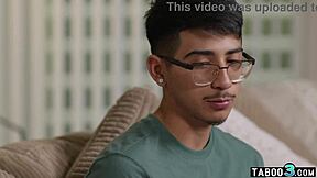 melody marks cheerleader pops cherry on shy guy's dark cock