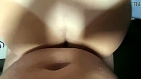 Husband films stocked housewife Karina's massive cumshot load!