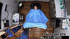 Aria Nicole sucks doctors dick then takes pussy blast in POV