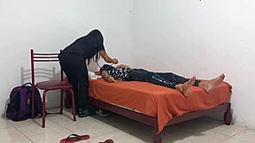 hey this nurse treats patient while groping juicy big tits