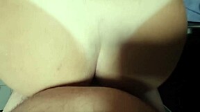 Husband films stocked housewife Karina's massive cumshot load!