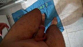 Stepmother Eyes Stepson's Taboo Pissing Show Up Close