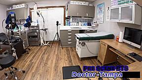 Dr Tampa facefucks petite Brookly Rossi deepthroat with handcuffs!