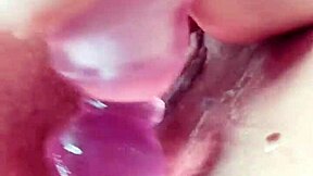 Petite Asian teen masturbates shaved pussy and tight ass with dildo till orgasm cum