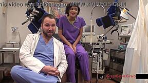 jackie banes spreads latex-clad ass backstage for her intense yearly physical