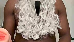 yo punishing this new toy feels amazing with my big hard black dick