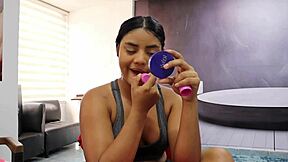 POV beautiful skinny babe calls best friend to fuck her tight Tantaly doll