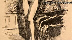 vintage erotic art mixes antique cartoons with retro vibes 😍🎨✨