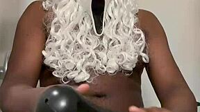 yo punishing this new toy feels amazing with my big hard black dick