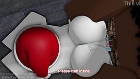 Redhead whore spreads wide for massive black cock stretching her holes