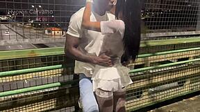 Fodi Safada Bareback On Busy Avenue Risking Public Exposure