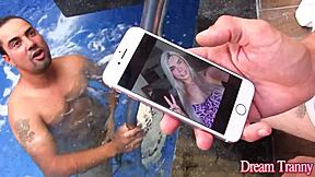 oh man, this blonde tranny carol penelope's ass gets bareback wrecked by three hungry cocks