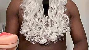 yo punishing this new toy feels amazing with my big hard black dick