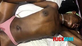 uh these african hot students... they're fucking so cute on the bed with natural tits bouncing