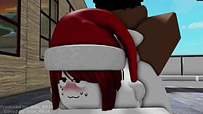 Redhead whore spreads wide for massive black cock stretching her holes