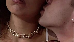 White Dress Hottie with Blue Eyes Takes Huge Cock in Tight Asshole!