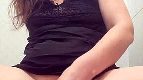 In the bathroom, big ass bbw blonde slams a huge dildo into her fat pussy until orgasm squirt explodes everywhere.