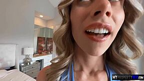 Blonde Wife Shares Thick Cock Ring with Brunette Agent