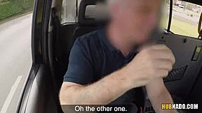 Taxi driver fingers honour may's big bubble ass deep while pounding doggystyle pov