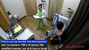 jackie banes spreads latex-clad ass backstage for her intense yearly physical