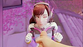 mercy, d.va, tracer beg for hot overwatch cumshots in this sticky compilation