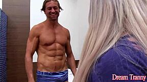 oh man, this blonde tranny carol penelope's ass gets bareback wrecked by three hungry cocks