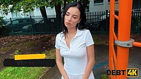 i had to take her cumshot since she couldn't pay the debt