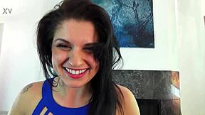 Russian grace shares her petite natural tits during naughty casting interview